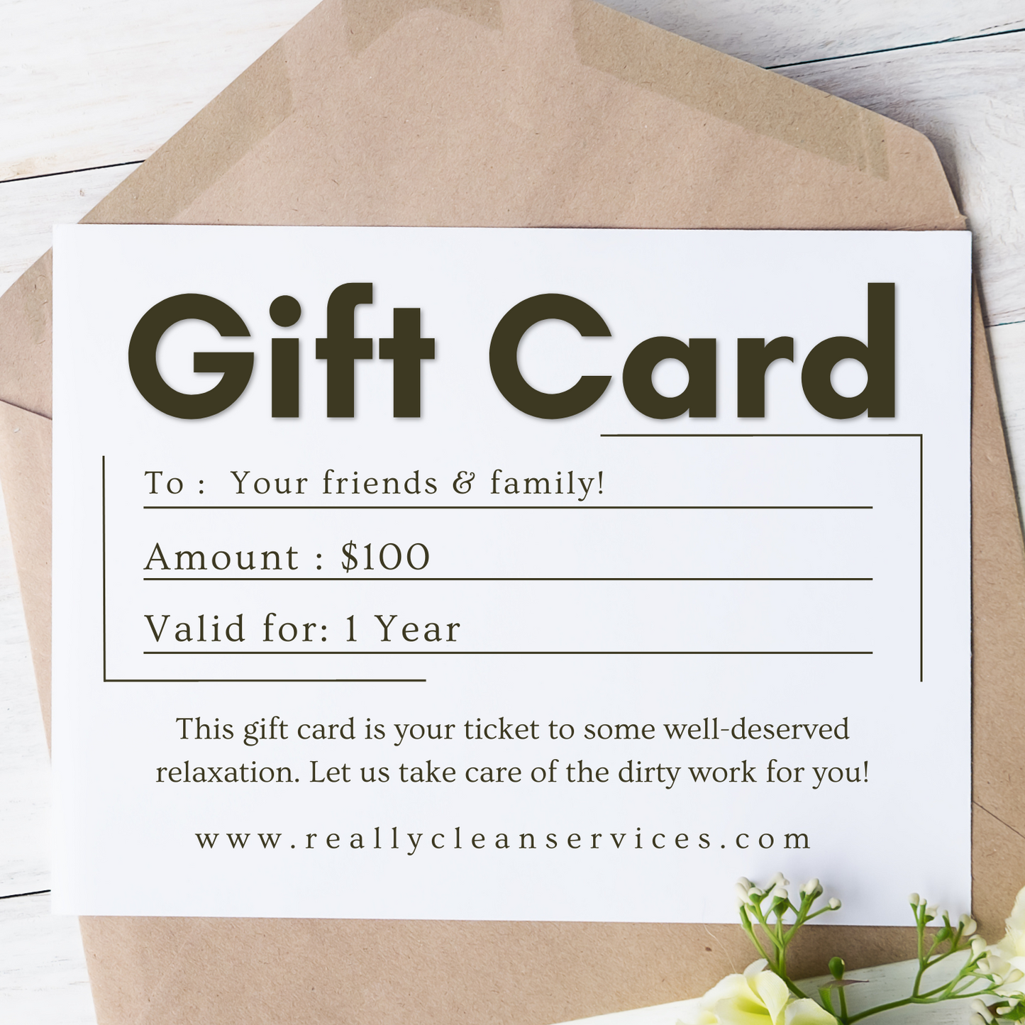 Really Clean Services Gift Card